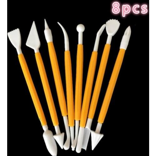 8pcs Cake Carving Pen Cake Carving Tool Baking Decorating Sugar Flower Tool Practical Cake Decorating Tools Baking Accessories