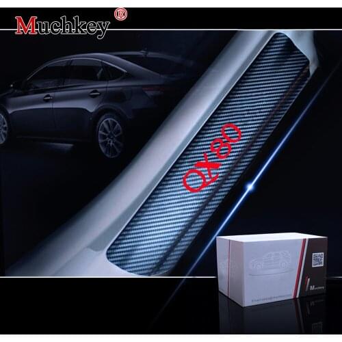 Car Styling Car Door Sill Door Threshold For Infiniti QX80 Auto Part Door Entry Guard Door Sill Scuff Plate Car Accessories 4Pcs