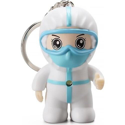 White Angel Keychain Small Exquisite Cartoon Nurse Keyring Pendant With Hook Thanksgiving Present Toy Gifts Creative