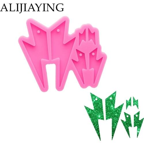 DY1006 Lightning shape Earring Mold, Epoxy DIY Resin Molds , Moulds Silicone Crafts for Resin Art jewelry Making