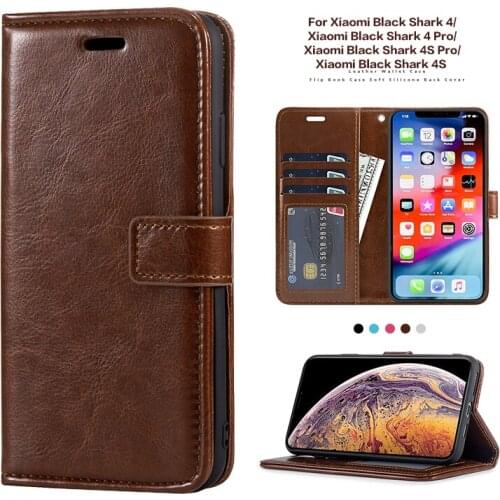PU Leather Flip Case For Xiaomi Black Shark 4 Silicone Photo Frame Case Wallet Cover For Xiaomi Black Shark 4 Pro Business Case