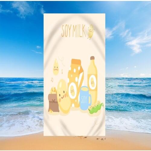 3D Cute Cartoon Food Icons 150cm Round Beach Towel Microfiber Quick-drying Towels For Adults Child Summer Toalla Yoga Mat T472