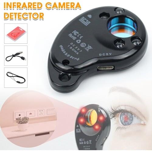 Multi-Function Mini Anti-sneak Camera Wireless Signal Vibration Alarm Portable Infrared Camera Detector for Home Travel Hotel