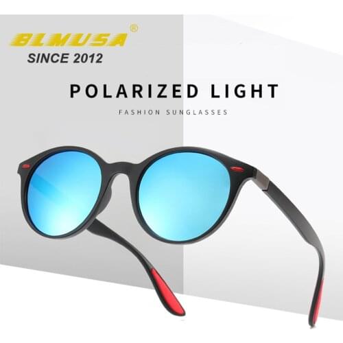 BLMUSA Fashion Round Polarized Sunglasses Men Car Driving Sun Glasses Women Frend riding Eyewear Outdoor Sports Glasses UV400