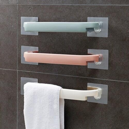 Wall Mounted Towel Rack Kitchen Toilet Accessories Set Waterproof Towel Holder Home Bathroom Organizer Supplies