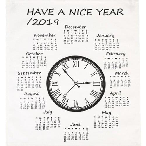 Wall Calendar 2019 Multifunctional Cotton Photography Prop Background Cloth Photographic Backgrounds Home Decor