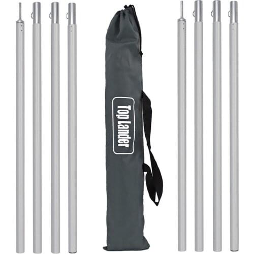Camping Canopy Support Pole Aluminum Alloy Adjustable Tent Rod Awning Tent Support Sunshade Pole With Bag For Camping Accessory