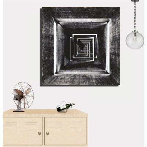 Nordic Black and White Geometry Corridor Wall Art Canvas Painting Posters Prints Wall Pictures for Living Room Morden Decoration