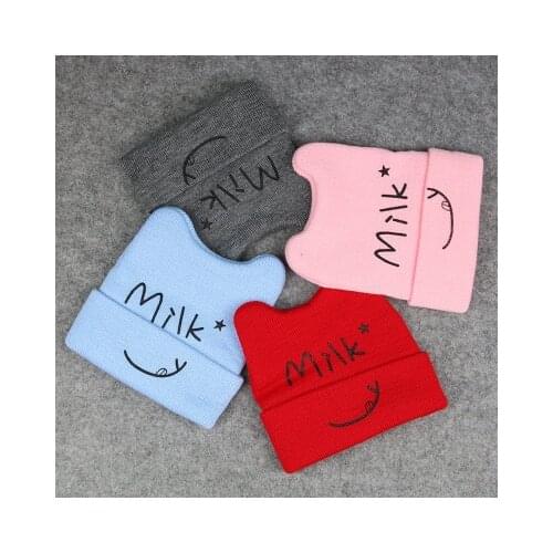 2020 New Baby 3D Cartoon Hat Spring Autumn Baby Hat for Boys Girls Knitted Cap Winter Warm Solid Color Children Hat