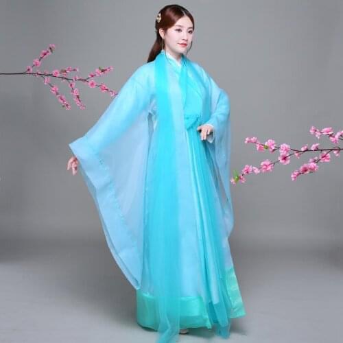 New Arrive Chinese National Hanfu Dress Women Traditional Chinesse Ancient Costume Children Stage Performance Dress