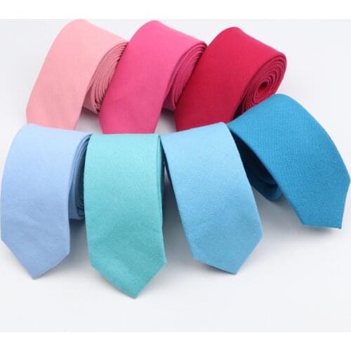 NEW Candy Color 100% Cotton Classic Tie Men Slim Cravate Adult Solid Color Narrow Necktie Butterfly Cravats Ties For Wedding