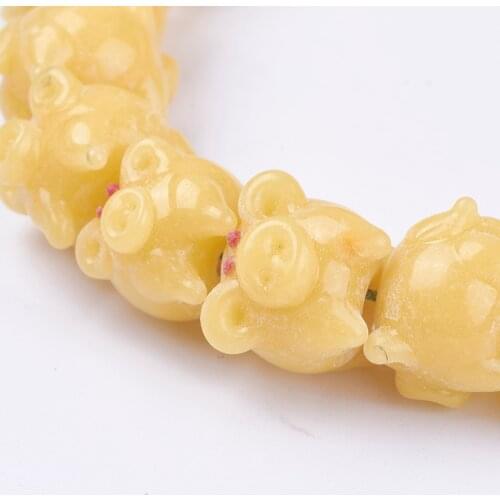 About 27pcs/strand Handmade Porcelain Piggy Beads Strands for jewelry making DIY Bracelet Necklace Crafts Accessories