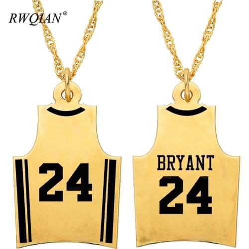 Personalized Basketball Shirt Necklaces for Men Stainless Steel Gold Custom Number Name Date Pendant Necklaces Boyfriend Gifts