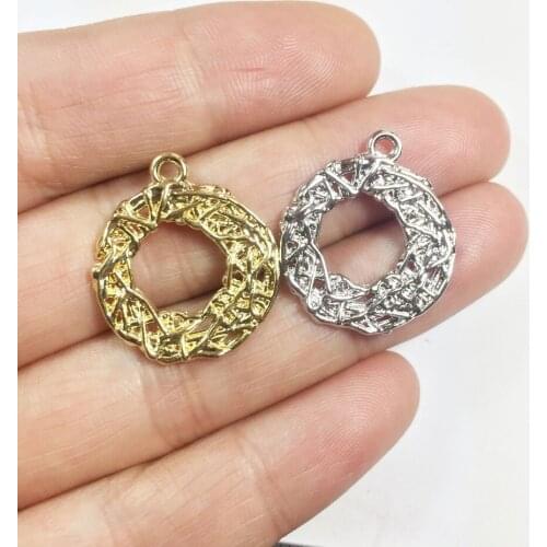 Eruifa Hot sell 20pcs 20mm Nest Zinc alloy Charms Wholesales necklace,earring bracelet jewelry DIY handmade 2 colors