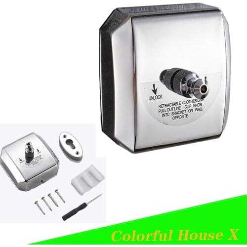 Portable Stainless Steel Retractable Clothesline Outdoor Indoor No Punching Antiskid Windproof Strong Bearing Capacity Wire Rope