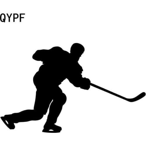 QYPF 14CM*8.5CM Car Styling Sports Hockey Car Stickers Vinyl Accessories S2-0261
