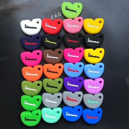 ZAD silicone rubber motor key cover protector for Vespa piaggio super 300 Gilera Nexus 500 new fly gts colorful motor key