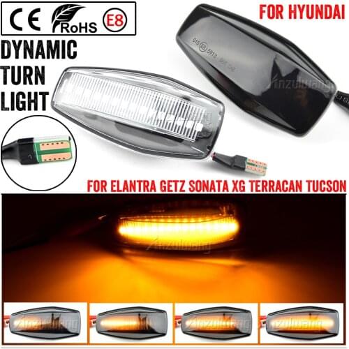 LED Dynamic Side Body Marker Light Blinker Indicator Lamp For Hyundai Elantra XD i10 Getz Sonata XG Tucson Terracan