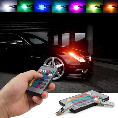 T10 RGB LED Bulbs Remote Controller Car Wedge Side Light For For Mercedes Benz W202 W220 W204 W203 W210 W124 W222 X204