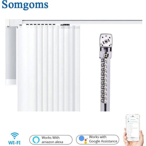 Wifi Smart Automatic Curtain Motor Track System Smart Home Motorized Smart Life APP Remote Control Works Alexa Echo Google Home