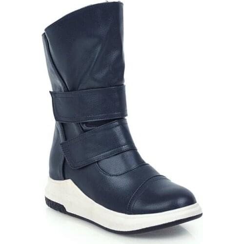 Big Size 10 boots women shoes ankle boots for women ladies boots shoes woman winter Wedge heel waterproof table