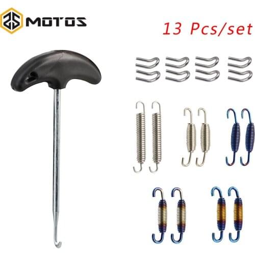 ZS MOTOS 13Pcs Motorcycle Exhaust Pipe Spring Puller Instal Hook Tool Fit Motocross Muffler Pipe Connect Accessories Hooks