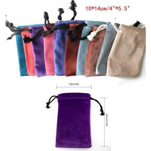 1pcs 10*14cm/4"*5.5" Drawstring Velvet Gift Bags Wedding Christmas Valentines Day Party Decoration Charms Jewelry Packaging
