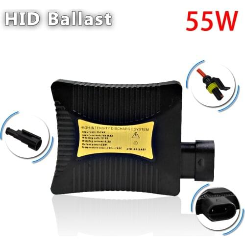 1PC HID Ballast 55W Replacement Xenon Electronic Block Ignition DC12V for Headlight Bulbs H1 H3 H4 H7 H9/H11 9005 9006 HB3 HB4
