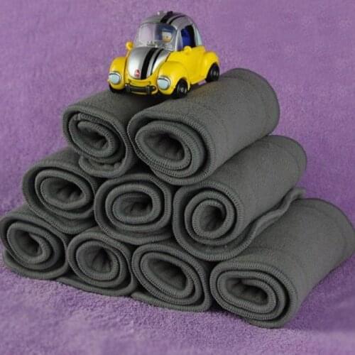 10pcs Quality Baby Nappies Bamboo Charcoal Liner nappy diaper Insert For Baby Cloth Diaper Nappy Washable 4 Layers