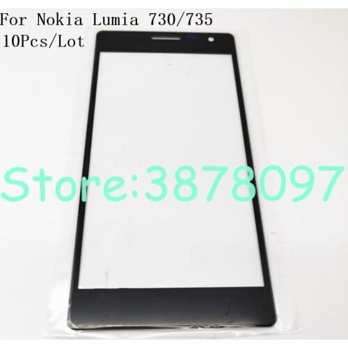 10Pcs/Lot 4.7 inches Original Touchscreen For Nokia Lumia 730 735 Sensor Touch Screen Digitizer Front Glass Free Shipping