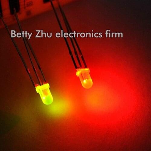 1000PCS/LOT LED 3MM round red and green light-emitting diode (common anode diode) mist