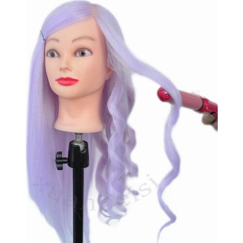 85% Purple Real Hair Mannequin Head Nice Mannequin Head With Hair Head Of The Dummy Training Head With Hair manequim