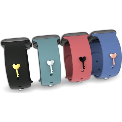 CallanCity-Smart Watch Band Charms For Apple Watch Straps Accessory Band Decorative Stud Charms-Heart Key Shape