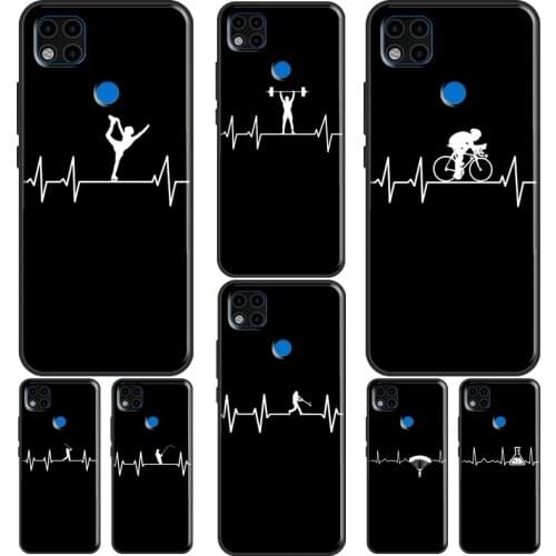 Fishing Camping Heart Pulse Phone Case For Xiaomi Redmi Note 10 Pro 8T 9S 8 9 Pro Cover For Redmi 9 9T 9A 9C 7A 8A K40