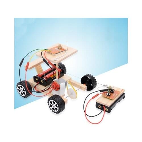 DIY Creative Wireless RC Car Model Science Experiment Puzzle Assembly Toy For Students Kids boys