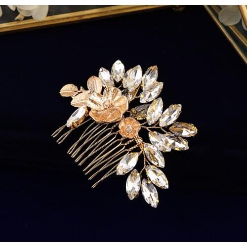 European Stunning Brides Hair Combs Brides Crystal Hair Sticks Wedding Hair Accessories