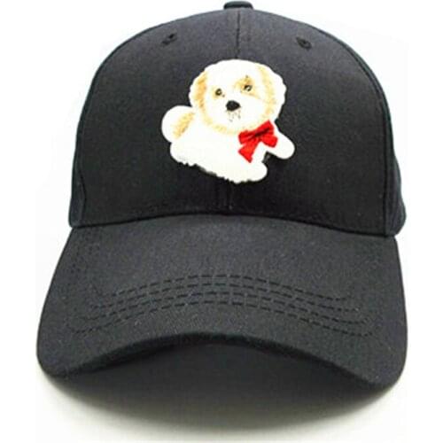 Curly Bichon embroidery cotton Casquette Baseball Cap hip-hop cap Adjustable Snapback Hats for kids men women 270