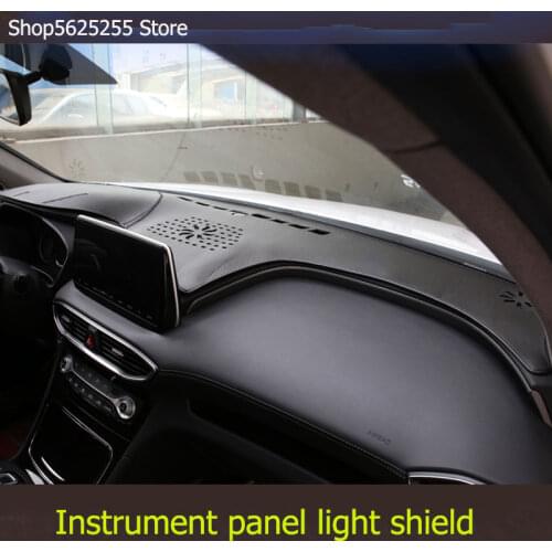 Car Dashboard Cover Mat Dashmat Sun Shade Pad For Hyundai Santa Fe 2019 2020 Instrument Panel Carpets Anti-UV Accessories