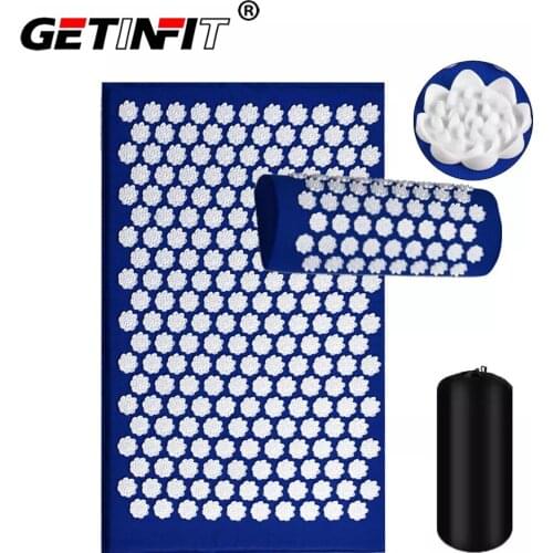 Getinfit New Massager Cushion Acupressure Mat Acupuncture Massage Pillow Relieve Stress Body Pain Head Neck Back