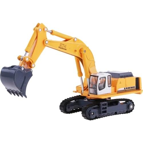 1/87 Scale Diecast Alloy Engineering Excavator Vehicle Model Digger Toy Kids