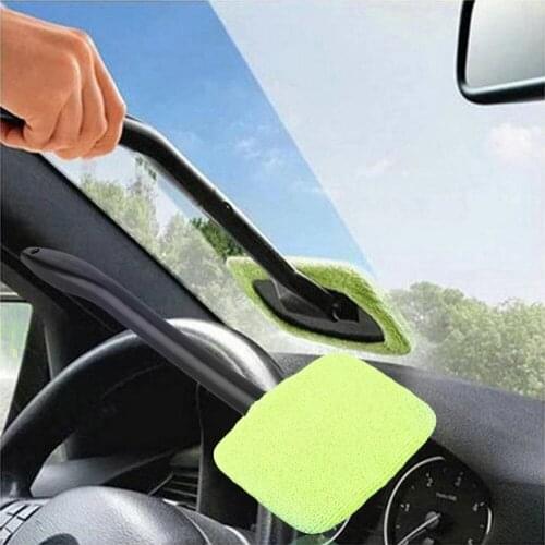 Fast Easy Shine Handy Microfiber Window Cleaner Car Washer Brush Long Handle Portable Plastic Easy Cleaner Window Home Washable