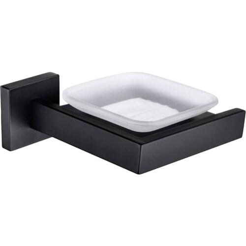 Stainless Steel Black Bathroom Soap Dish Toilet Punch-free Soap Dish Soap Dish Hotel Soap Dish Bathroom Pendant