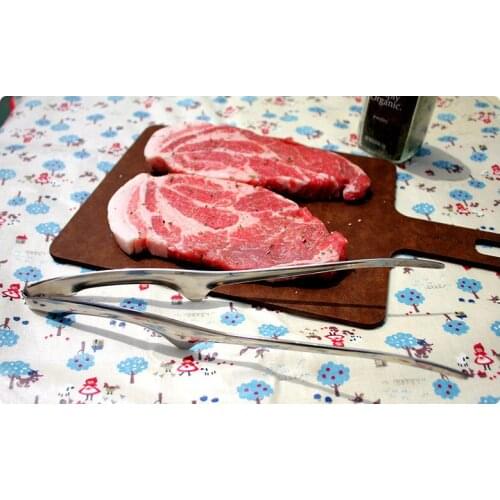 2019 new outdoor camping stainless steel barbecue clip anti-pollution BBQ barbecue clip Japaneses style food clip