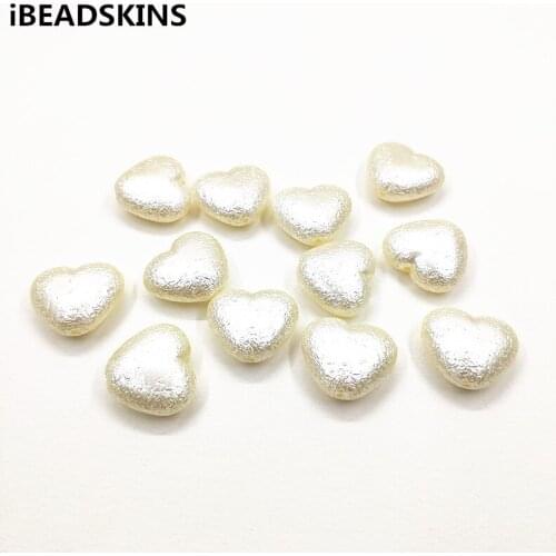 New arrival! 23x20mm 210pcs Imitation pearls Wrinkle effect Heart shape beads for Necklace,Earrings parts,hand Made Jewelry DIY