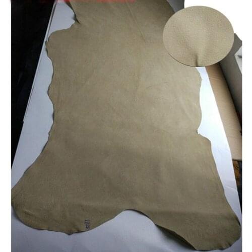 Apricot genuine pig skin split shoes lining suede raw leather material sale by whole piece