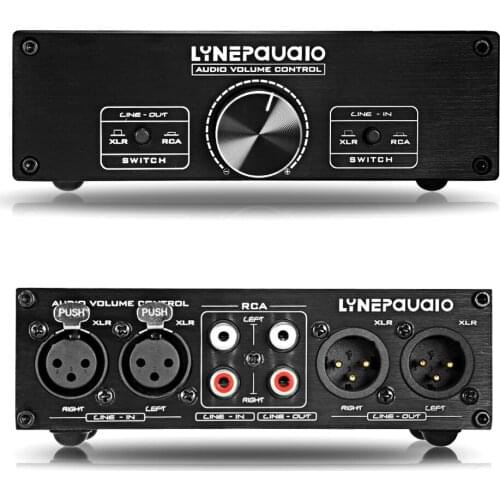 Fully balanced passive preamp active speaker two-channel volume controller