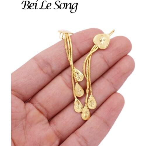 Dangle earings earrings flowers fashion 24K gold color for women ear rings womens jewelry drop earing earrings piercings girls