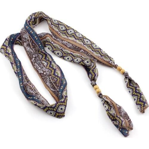 Designer Luxury Fashion Ladies Scarf Strap Silk Waist Sweet with Dress Folk Style Decorative Waist Chain Belts for Women