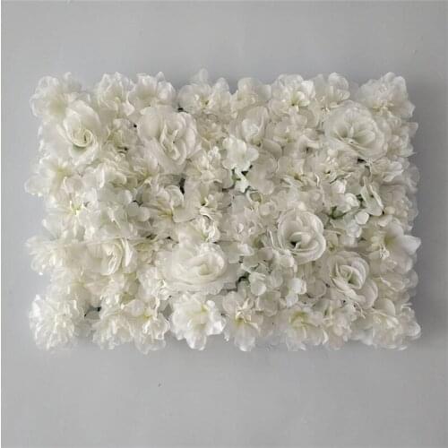 40x60CM Silk Rose Flower Wall White Artificial Flower For Wedding Decoration Flower Wall Romantic Wedding Home Backdrop Decor