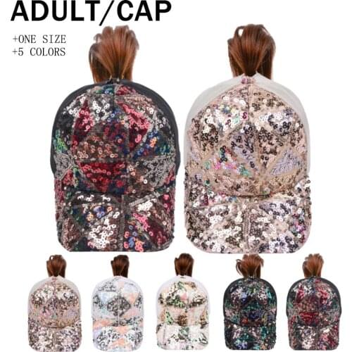 New Rainbow Sequins Baseball Cap For Women Summer Hat Girls Snapback Hip hop hat Gorras Casquette Bones Girl Party hat